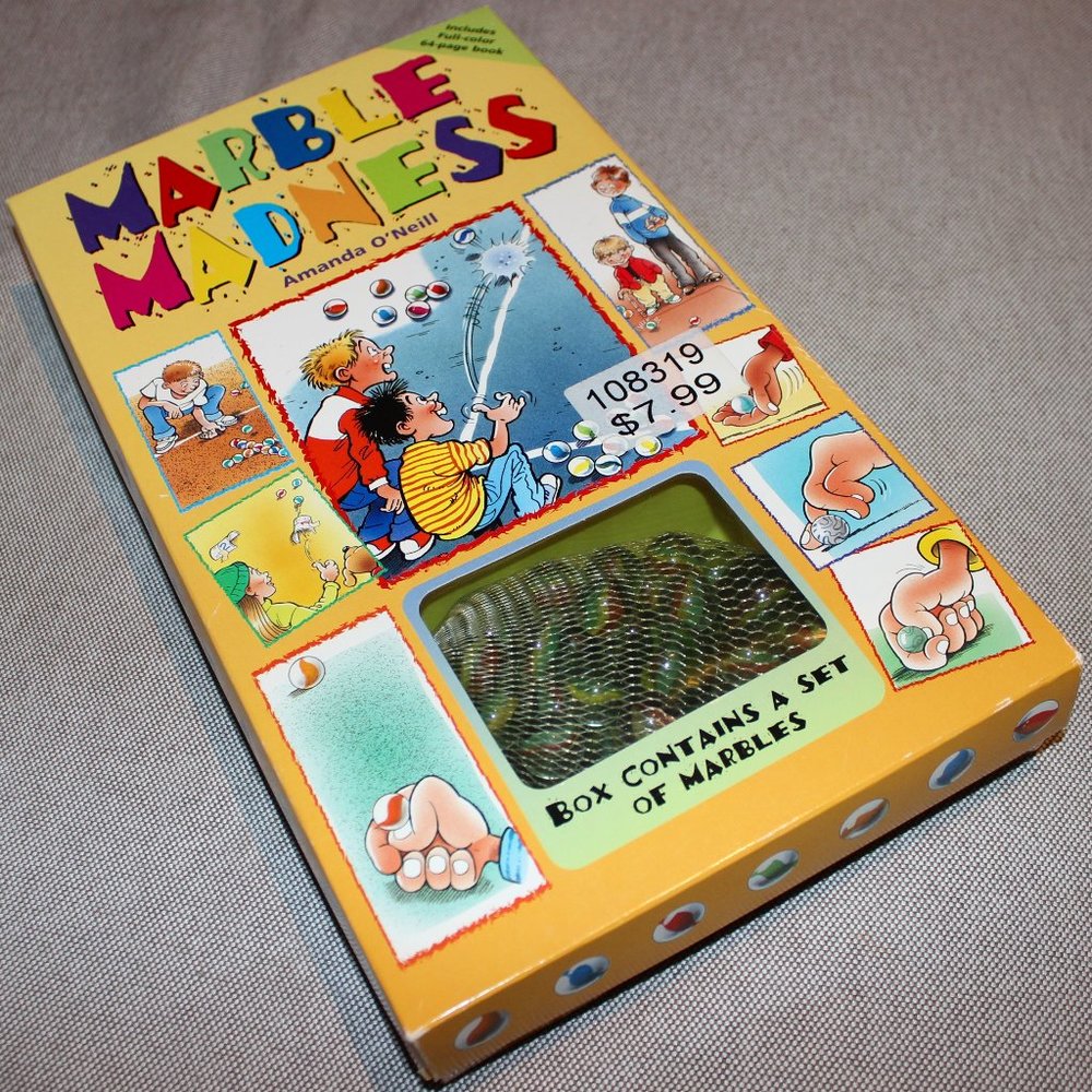 3/$55❤️sealed vintage MARBLE MADNESS book box set Amanda O'Neill include marbles